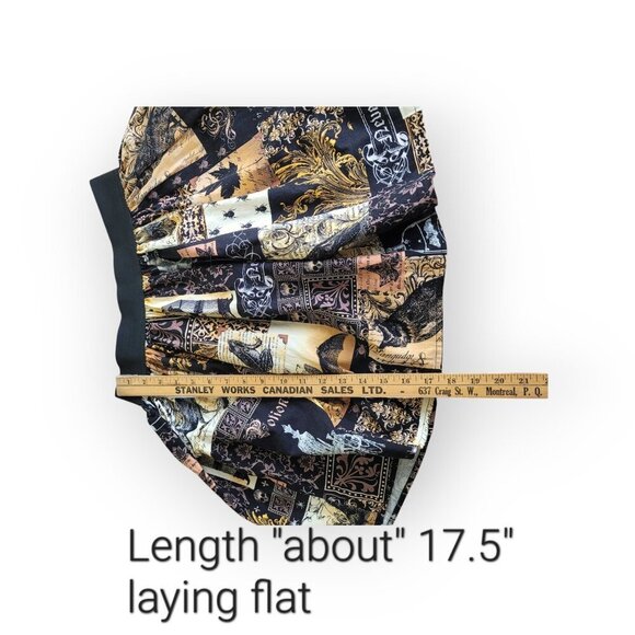 Edgar Allan Poe Gothic Skirt XS Stretch Waist - Picture 7 of 8